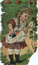[Cutout depicting a girl with croquet equipment]