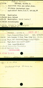 Martha Pringle's Nurse Corps Index Cards
