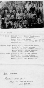 SS. No. 2 Loon Lake School Photo - 1937