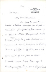 [Letter, Charles R. Darwin to John Burdon-Sanderson, February 10, 1875 page 1]