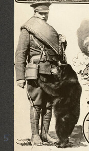 Gordon Ferris of Winnipeg and bear mascot