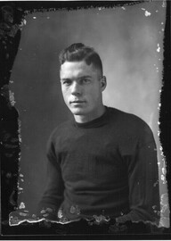 Miami University football player in uniform n.d.