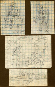 Four sketches of soldiers