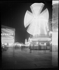 Luna Park lighted windmill, Nov 1948, from Series 02: Sydney people & streets, 1948-1950, photographed by Brian Bird