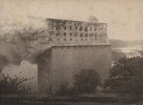 Building on fire, date unknown
