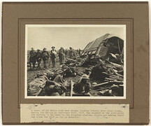 Wounded soldiers on stretchers, Menin Road near Hooge