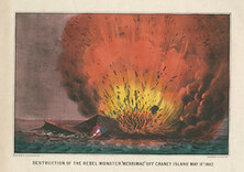 Destruction of the rebel monster "Merrimac" off Craney Island May 11th, 1862