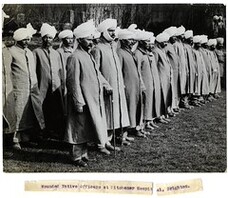 Wounded native officers at Kitchener Hospital, Brighton. Photographer: H. D. Girdwood.
