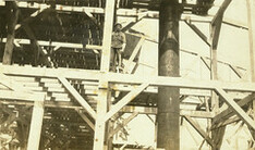 Builder at Ore Chimney Mine - circa 1909