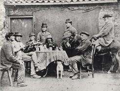 Outside the Ferguson Fawsitt Arms pub, Walkington 1875  (archive ref PC43-68)