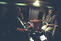 Vice President Cheney and Lynne Cheney Aboard Marine Two