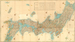 Enlarged and revised map of the provinces and itineraries of Great Japan