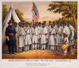 United States soldiers at Camp "William Penn" Philadelphia, PA., 1863