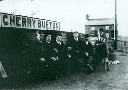 Staff at Cherry Burton railway station 1910 (archive ref DDX1544-2-2)