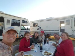 The Gang relaxing after the flight at Heber Airport UT.