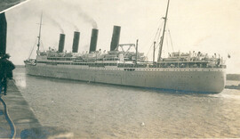 RMS Arundel Castle on its maiden voyage (22 April 1921)