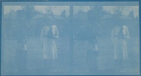 Swahili girl Mariam Ascha and Kirsti Gallen-Kallela standing in front of the Gallen-Kallela family's last African home in Nairobi in October 1910 (copy 1).