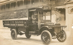 Sun Tiy Sang, gardener, Burgess Street, Kogarah, truck with Sam Wright body, ca. 1925