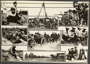 Composite of nine photographs, Montreal Daily Star, p.17, 26 September 1914