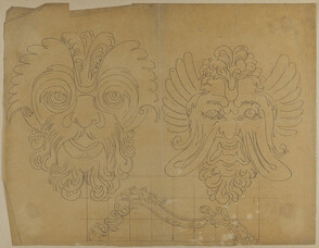 Johann Friedl's sketchbook: sketches of masks