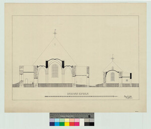 Paraisten kirkko, mittauspiirustus, 1912